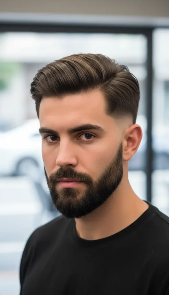 Burst Fade with Beard
