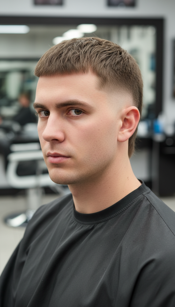 Short Burst Fade Mullet