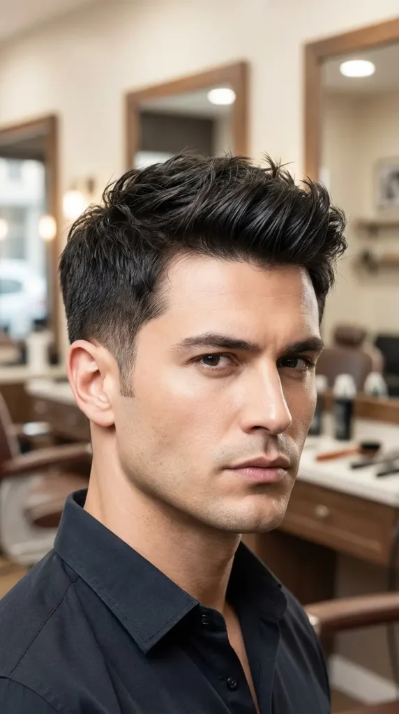 Burst Fade Straight Hair