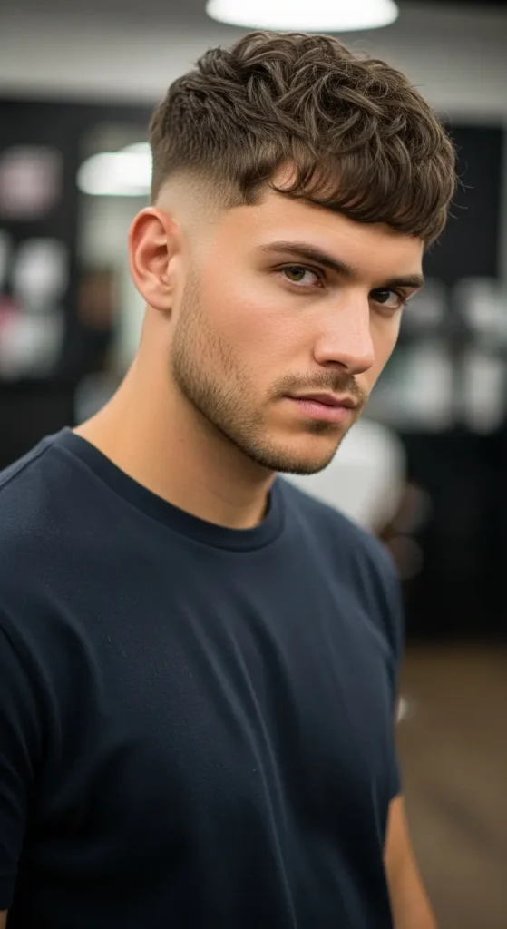 Textured Crop Burst Fade