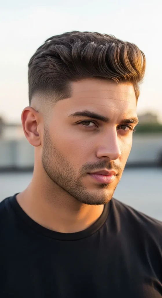 Textured Crop Mid Taper