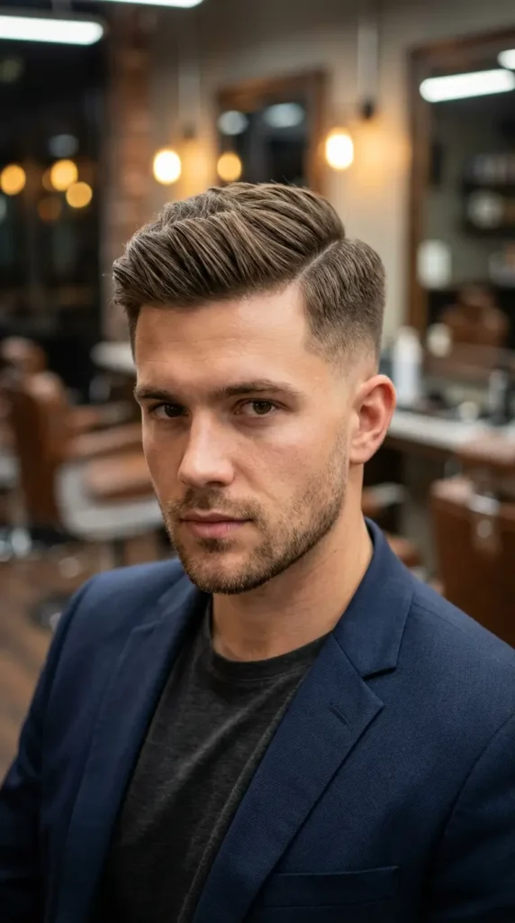 Comb Over Mid Fade (Most Popular)