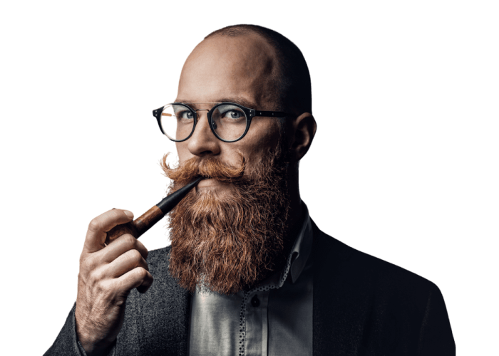 a-man-smoking-pipe-over-grey-background.png